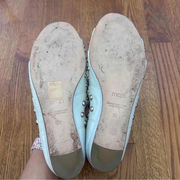 Maje White Studded Sandals - Picture 5 of 8